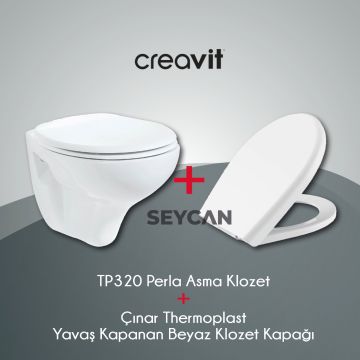 Creavit TP320 Perla Asma Klozet + Çınar PP Soft Kapak