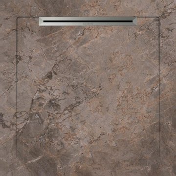 Aquanit 90X90 Slope Line Gusto Taupe Grey Porselen Duş Karosu