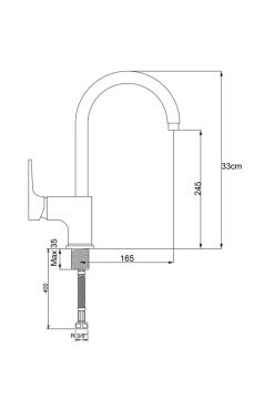 Newarc Aqua Krom Oval Borulu Evye Bataryası 941861