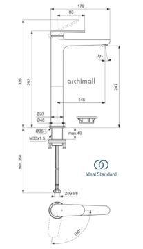 İdeal Standard Cerafine O Nuovo Çanak Lavabo Bataryası