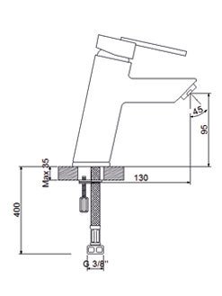 Newarc Newart Lavabo Bataryası Krom 150521N