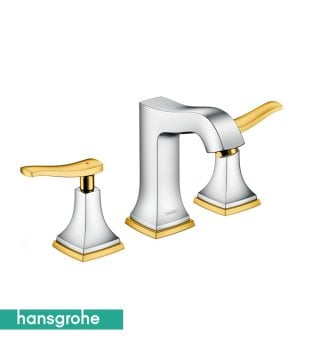 Hansgrohe Metropol Classic 3 Delikli Lavabo Bataryası Krom Altın 31330090
