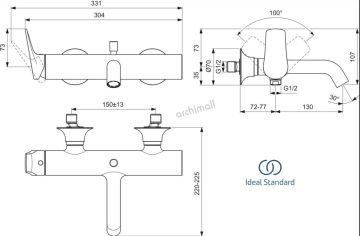 İdeal Standard La Dolce Vita Brushed Gold Banyo Bataryası