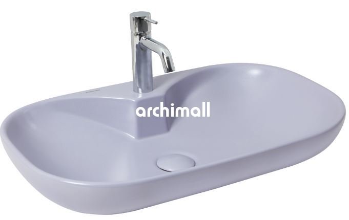 Alya 65 BD Tezgahüstü Lavabo (Batarya Delikli) 65x40cm Mat Leylak