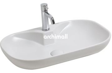 Alya 65 BD Tezgahüstü Lavabo (Batarya Delikli) 65x40cm Mat Beyaz