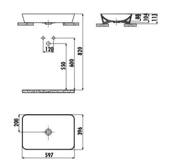 Creavit Ultra 60 cm Lavabo Mat Antrasit