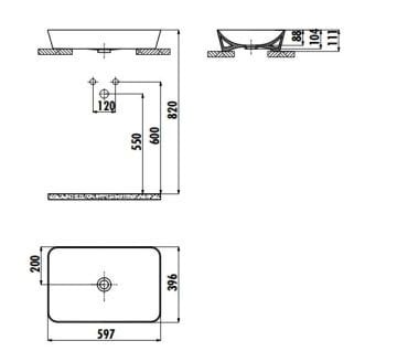Creavit Ultra 60 cm Lavabo Mat Cappucino