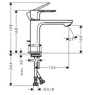 Hansgrohe Rebris S Lavabo Bataryası
