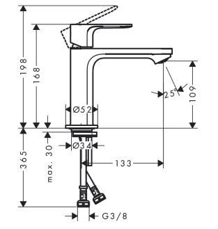 Hansgrohe Rebris S 110 Cool Start Lavabo Bataryası
