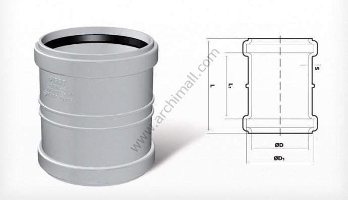 Fırat 50 mm PVC Kayar Manşon 7016007050