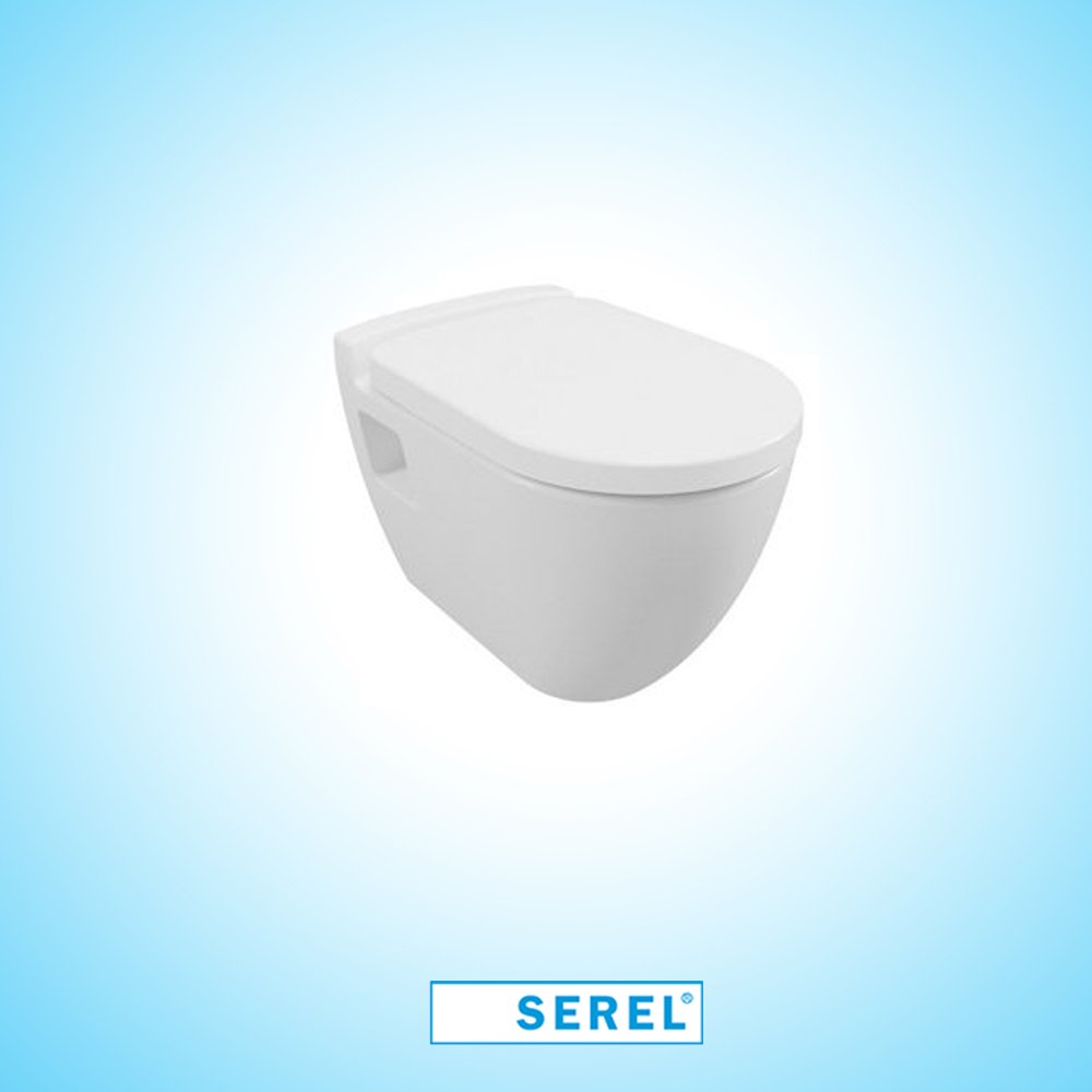 Serel Smart 52 cm Baraketli Asma Klozet + Spil Duroplast Klozet Kapak