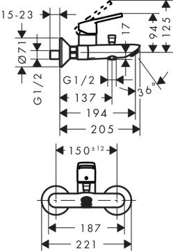 Hansgrohe Logis Loop Banyo Bataryası 71244000