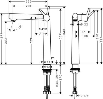 Hansgrohe Talis S Çanak Lavabo Bataryası 72115000