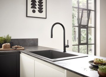 Hansgrohe Talis M54 Spralli Eviye Bataryası Satin Siyah 2 Jet 72800670