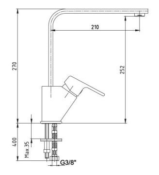 Ar Musluk Lunetta Mat Siyah Evye Bataryası