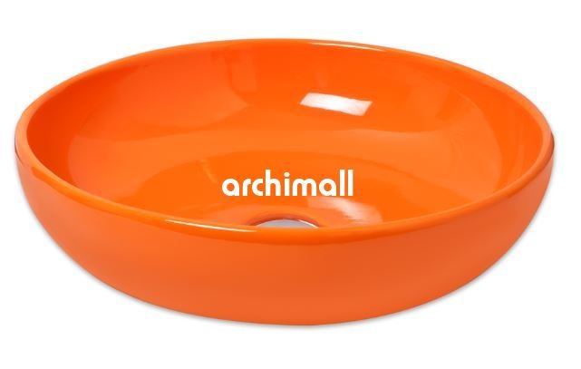 Nunki 44cm Tezgah Üstü Lavabo Turuncu