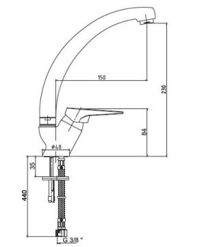 Ar Musluk Lucia Kuğu Evye Bataryası