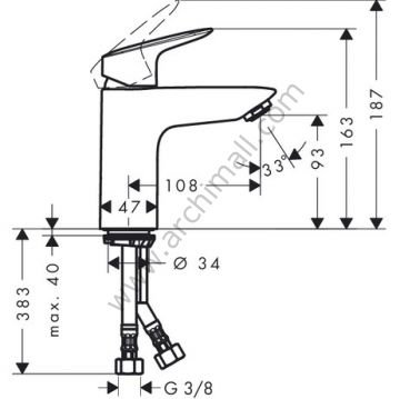 Hansgrohe Logis 100 Lavabo Bataryası 71101000