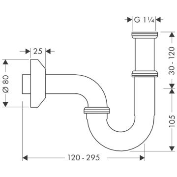Hansgrohe Krom S Lavabo Sifonu 53010000