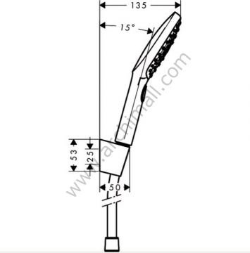 Hansgrohe Raindance Select E 120 Porter Set 1,60m Hortum İle 26720400