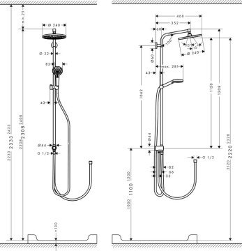 Hansgrohe Crometta S 240 Oval Duş Kolonu 27270000