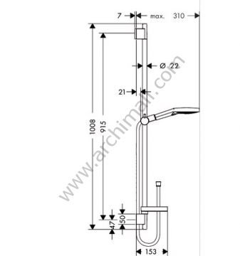 Hansgrohe Raindance Select S 120 3 Jet Duş Seti 26631000