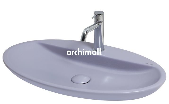 Sarin Batarya Delikli 72x42cm Tezgahüstü Lavabo Mat Leylak