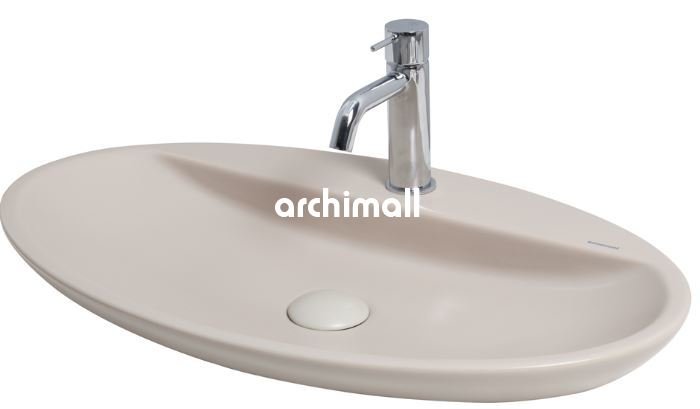 Sarin Batarya Delikli 72x40cm Tezgahüstü Lavabo Mat Sahra