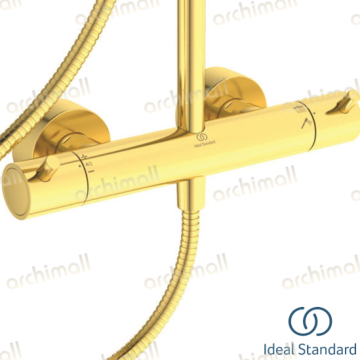 İdeal Standard Ceratherm T125 Termostatik Duş Sistemi Brushed Gold