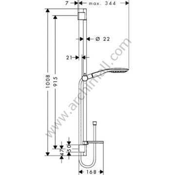 Hansgrohe Raindance Select E 150 Puro Set 0,90 m Beyaz 27857400