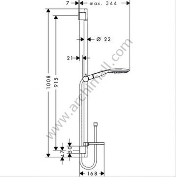 Hansgrohe Raindance Select E 150 Unica\'S Puro Set 0,90 m 27857000