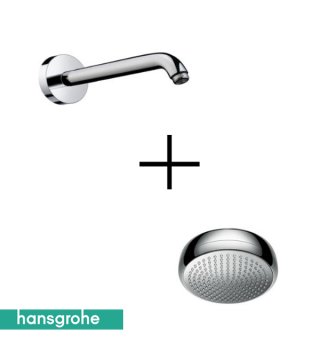Hansgrohe Crometta Tepe Duşu 160 1 Jet + Duş Dirseği 23 cm 26577000-27412000
