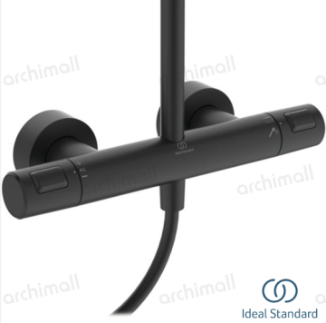 İdeal Standard Ceratherm T25 Termostatik Duş Sistemi Siyah