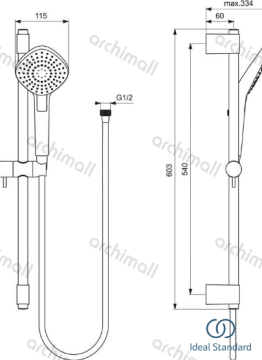 İdeal Standard Ceraplan 3‘lü Set Krom