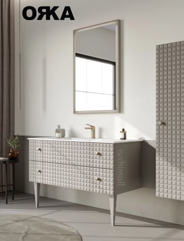 Orka Lipari 100 cm Ayaklı Banyo Dolabı