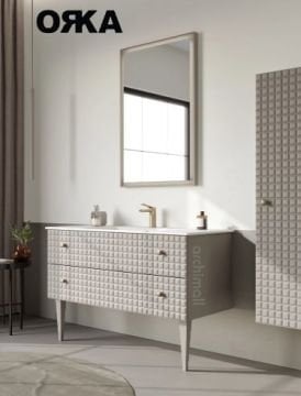 Orka Lipari 100 cm Ayaklı Banyo Dolabı