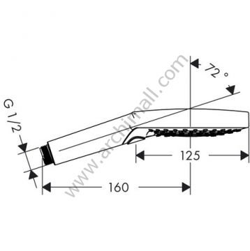 Hansgrohe Raindance Select S 120 3 Jet El Duşu Beyaz 26530400