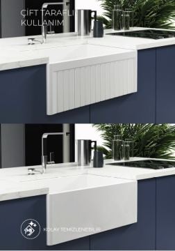 İsvea Ledro 61 cm Seramik Evye Seti