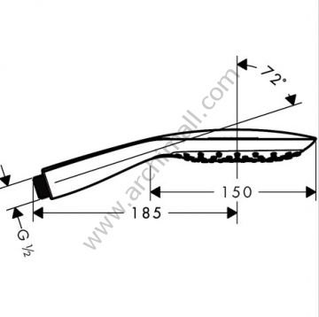 Hansgrohe Raindance Select E 150 3 Jet El Duşu Beyaz 26550400