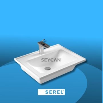 Serel Star 60 cm Etajerli Lavabo