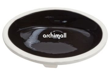 Polaris 59cm x 44cm Tezgahaltı Lavabo Siyah