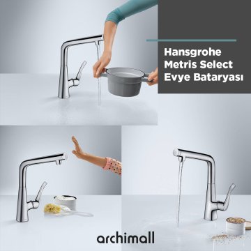 Hansgrohe Metris Select Evye Bataryası 14883000