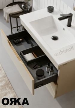 Orka Lena 85 cm Çekmeceli Asma Banyo Dolabı