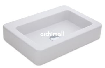 Skat 59x41cm Tezgahüstü Lavabo Mat Beyaz