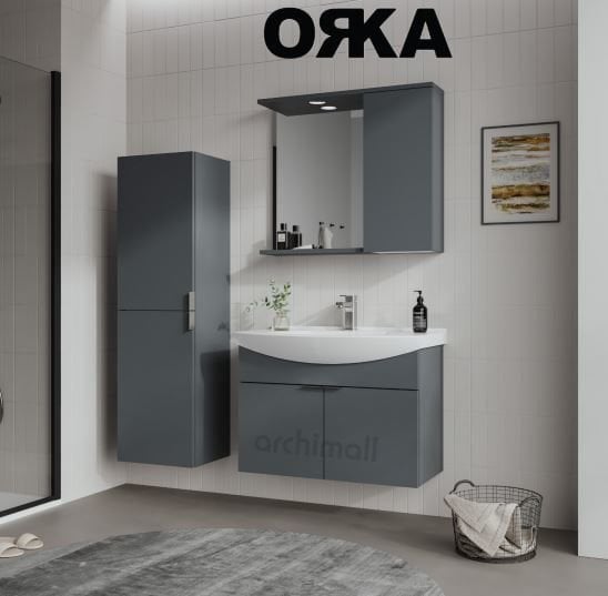 Orka Purus 80 cm Asma Banyo Dolabı