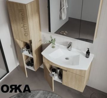Orka Purus 80 cm Asma Banyo Dolabı