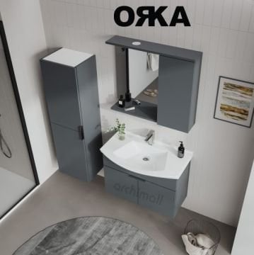 Orka Purus 80 cm Asma Banyo Dolabı