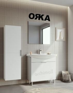 Orka Purus 80 cm Ayaklı Banyo Dolabı