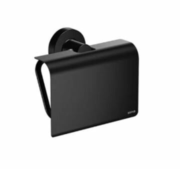 Sonia Tecno Mat Siyah Tuvalet Kağıtlık