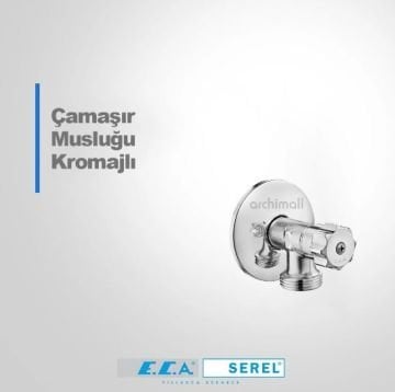 Eca Çamaşır Musluğu Kromajlı